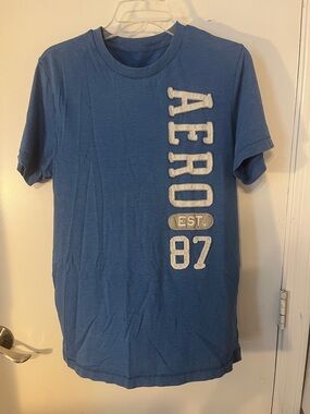 Aeropostale blue T Shirt size medium embroidered with Aeropostale logo.